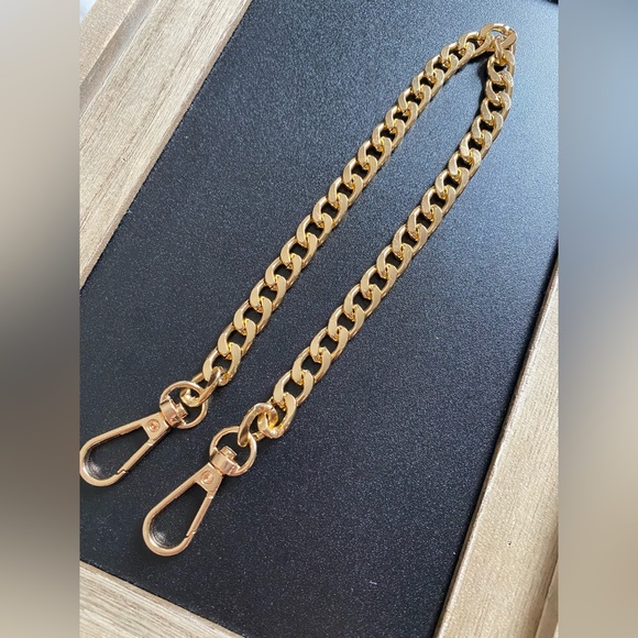 Shoulder metal Chain Replacement strap gold 15.7" - Picture 2 of 2